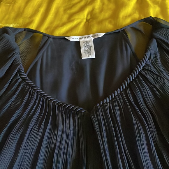DVF black chiffon silk blouse - Picture 15 of 17